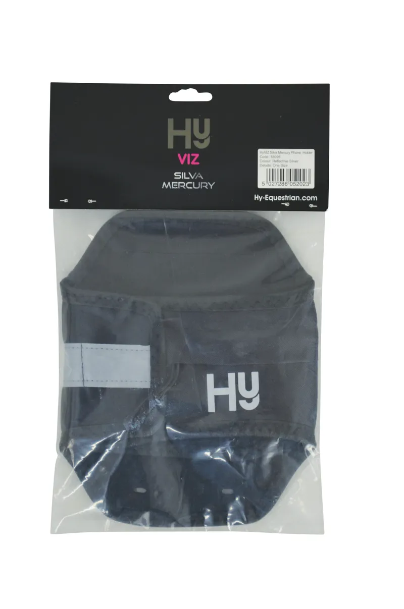 Hy Equestrian Silva Flash Mobile Phone Holder - Reflective Silver-2